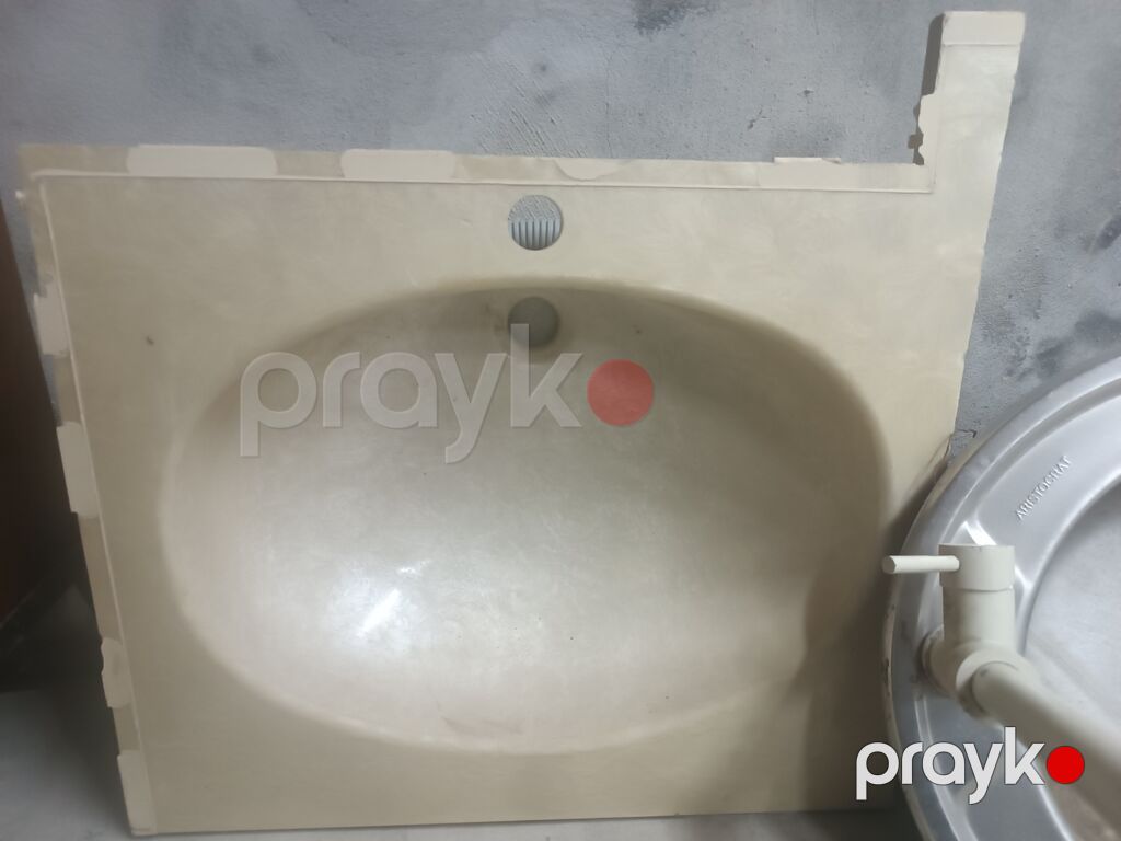 Banyo/kafel üçün tezgahüstü lavabo paneli - Material: Süni mərmər — Lavabolar, Gəncə (3)