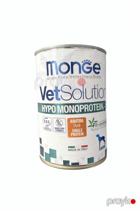 İtlər üçün nəm yem Monge Vetsolution Hypo Monoprotein, balıq ilə, 400 q — Bakı