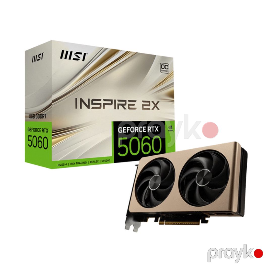 MSI Gaming RTX 5060 8G Inspire 2X OC Graphics Card (912-V537-053) — Kompüterlər və noutbuklar, Bakı (2)