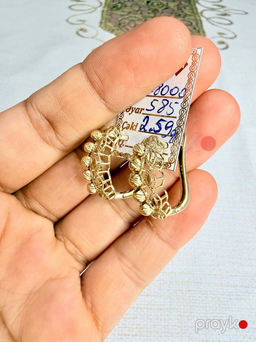 Qızıl sırğa "Pandora" — Şəxsi əşyalar, Bakı (2)