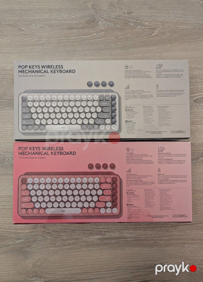 Logitech POP Keys Mechanical Wireless Keyboard with Customizable Emoji — Periferik cihazlar, Bakı (2)