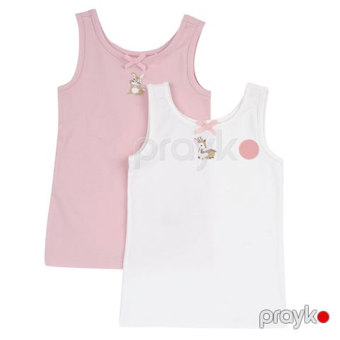 Qızlar üçün 2 ədədli mayka dəsti Chicco 9102959000000-11, rəngbərəng, pambıq/elastan, ölçü 2 yaş — Bakı