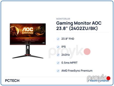 Gaming Monitor AOC 23.8" (24G2ZU/BK) — Bakı