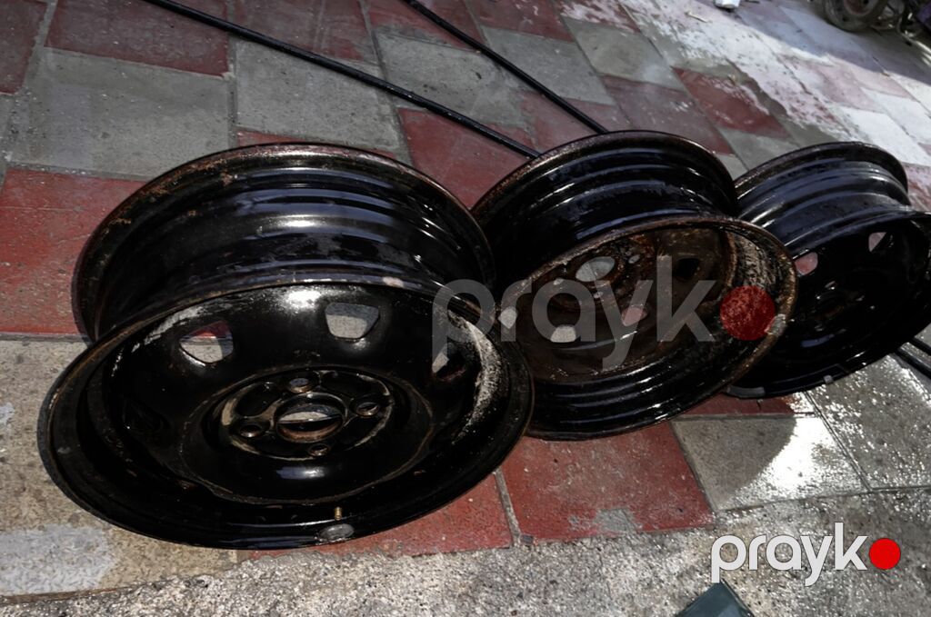 Məhsul: 4 ədəd polad disk (qara rəng) Təsvir: - Universal polad təkər — Diskləri, Bakı (4)