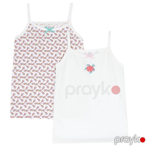 Qızlar üçün 2 ədədli mayka dəsti Chicco 9011681000000-33, rəngbərəng, pambıq/elastan, ölçü 2 yaş — Bakı