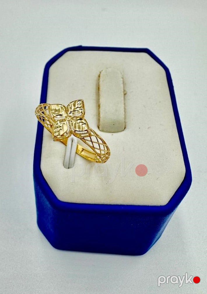 Qızıl qadın üzüyü 10467, 585 əyyar, ölçü 18 mm, 0.9 q - ozg.10467 — Mallar, Bakı (3)