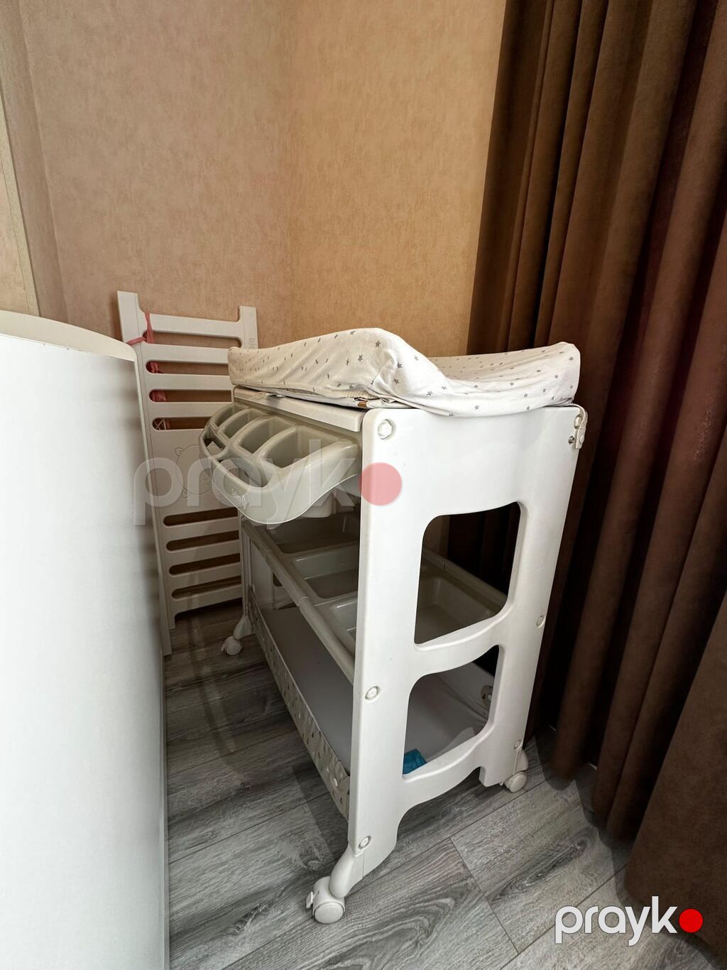 Uşaq beşiyi və uşaq baxım masası (dəst) - Rəng: ağ - Material — Uşaq mebeli dəstləri, Bakı (2)