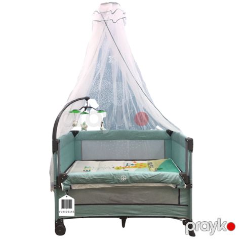 Manej-çarpayı Cool Baby VL-KIDS-145, yaşıl, 100х60х74 sm — Bakı