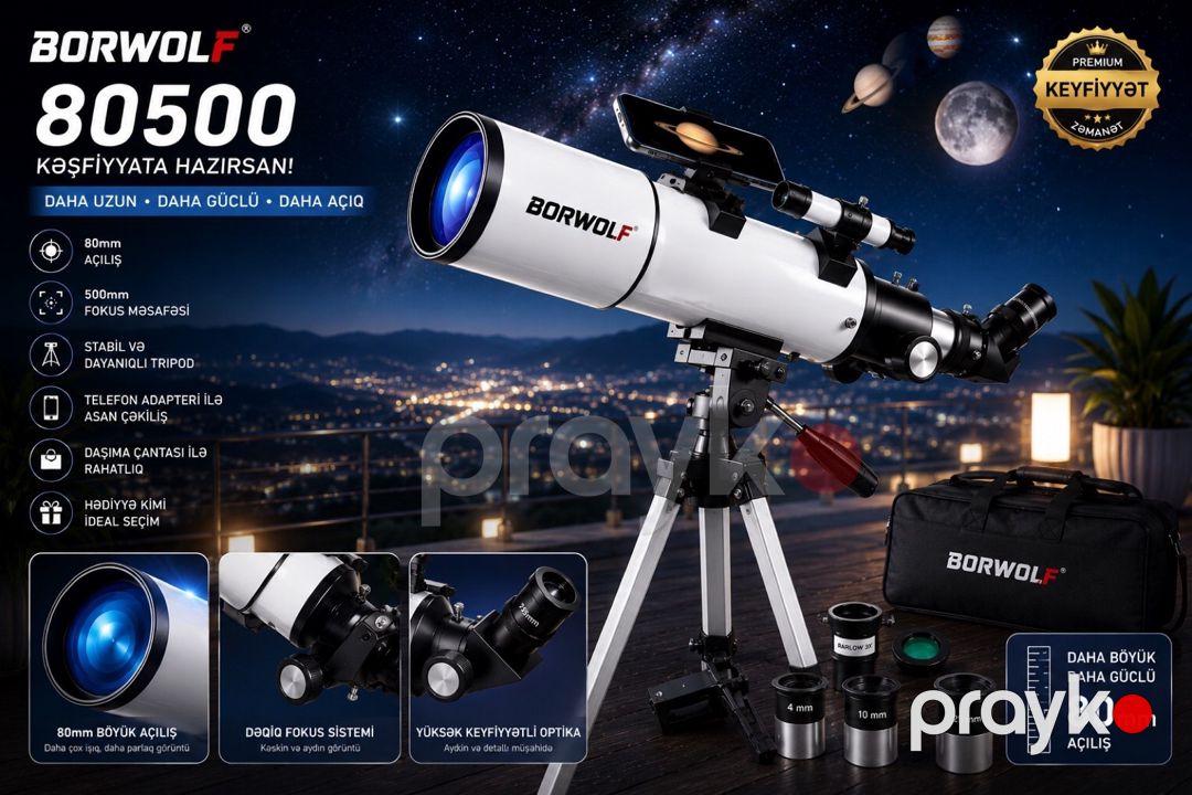 Teleskop Borwolf 80500 — Foto və video texnikası, Bakı (6)