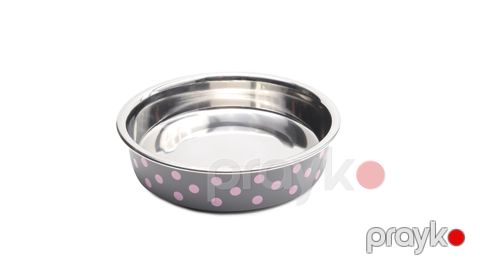 İtlər və pişiklər üçün yem qabı Triol, metal, boz, 0.45 l — Bakı