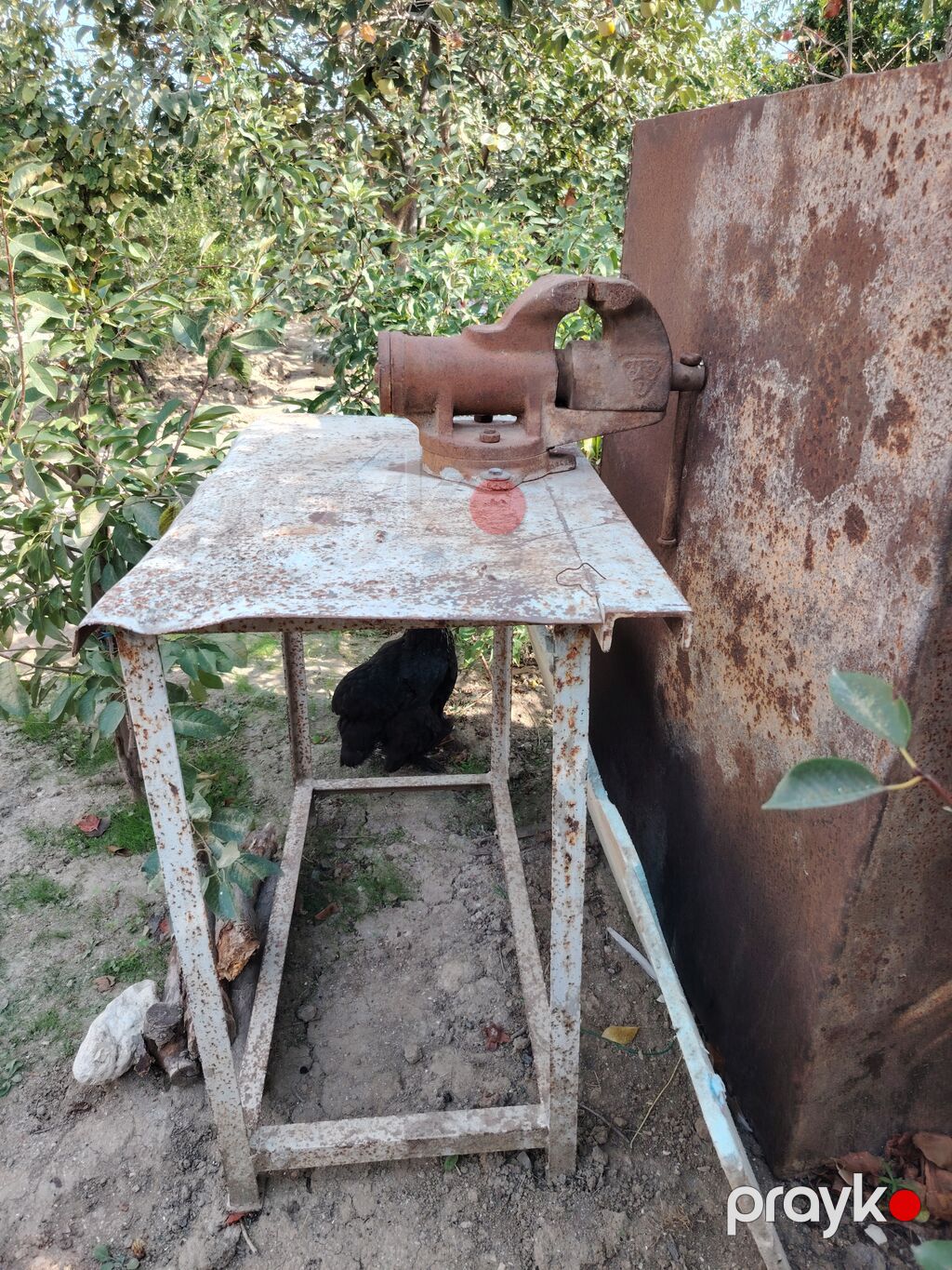 Metalkarkas iş masası və bərkidilmiş dəzgah mengeni - Material: tam — Əsin və kemlər, Mehdiabad (2)