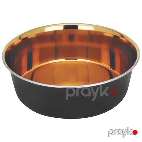 İtlər üçün yem qabı Triol, metal, qara, 1200 ml — Bakı