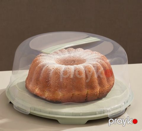 Tort qabı, plastik, şəffaf/açıq yaşıl — Bakı