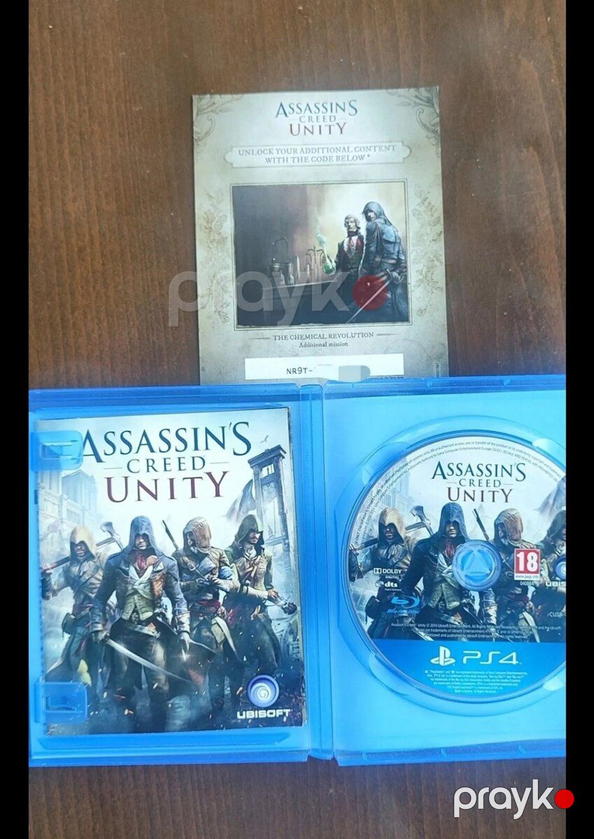PS4 üçün "Assasins Creed Unity" oyun diski — Oyunlar, konsollər və proqramlar, Bakı (2)