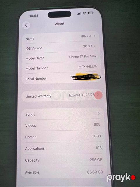 Apple iPhone 17 Pro Max Cosmic Orange 256GB/12GB — Bakı