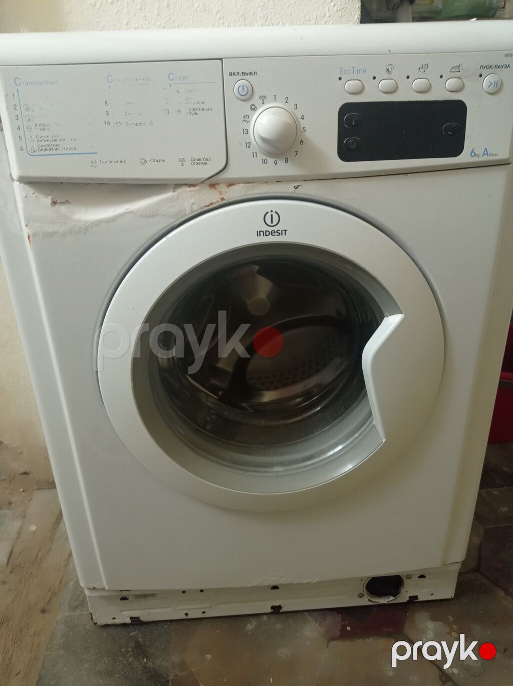 Paltaryuyan maşın Indesit, 6 kq, Ehtiyat hissələri kimi, Avtomat, Qurutmasız — Çamaşır maşınları, Bakı (2)