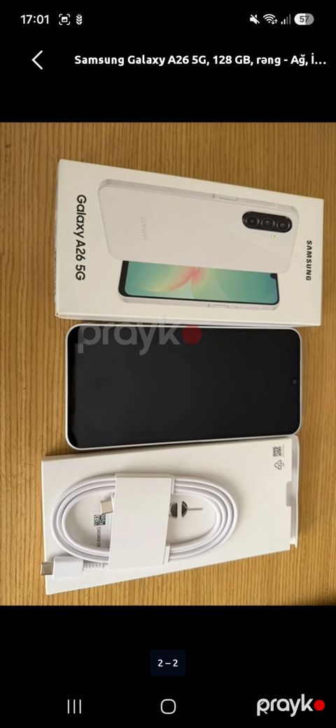 Samsung Galaxy A26 5G, 128 GB, rəng - Ağ — Gəncə