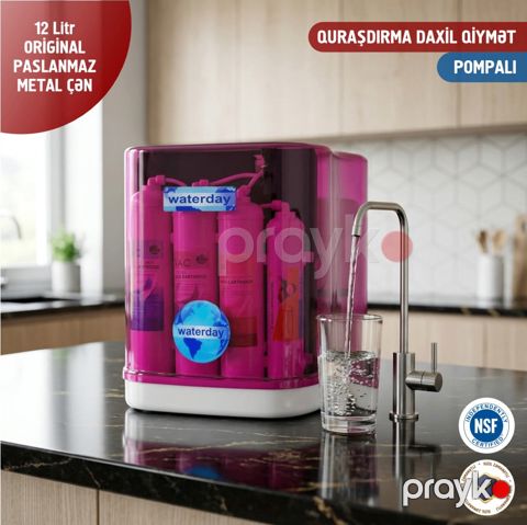 Su filtri Waterday 12 l metal çən 6 mərhələli pompalı — Bakı