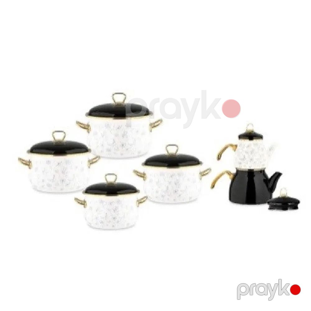 Qazan və çaydan dəsti Kaiser Black, 12 parça, hədiyyə əl blenderi RAF R.268 — Mallar, Bakı (2)