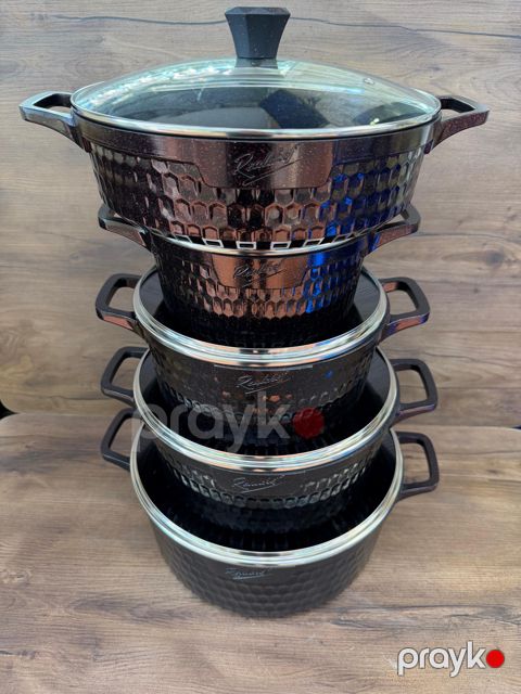 Qazan desti, alyuminium, qara, 10 l — Bakı
