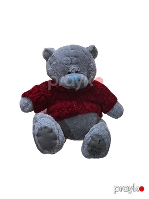 Yumşaq oyuncaq FSY-12158, peluş, qırmızı/boz, 10 sm — Bakı