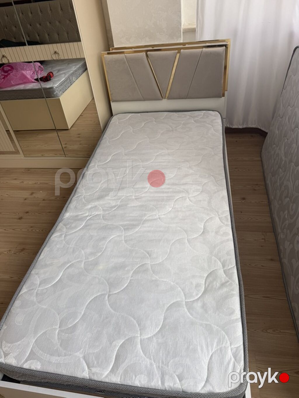 Tək nəfərlik çarpayı və döşək dəsti - Ölçü: təxmini 90×190 sm (tək — Yataqlar, Masazır (3)