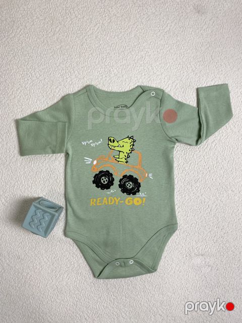 Bodi 0633, yaşıl, pambıq, ölçü 9-12 ay — Bakı