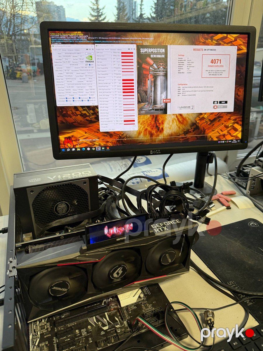 Colorful RTX 3060Ti iGame Vulcan OC LHR 8GB — Kompüterlər və noutbuklar, Bakı (5)
