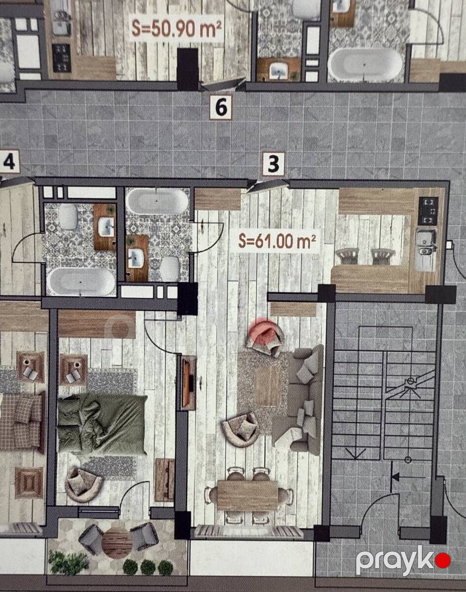 Satılır 2 otaqlı yeni tikili 61 m² — Mənzil, Bakı (2)