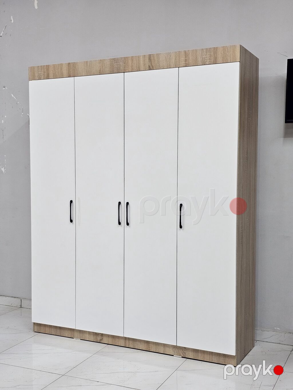 Yeni, 4 qapılı, Ağ, Açılan, Düz dolab — Şkaflar, Bakı (3)