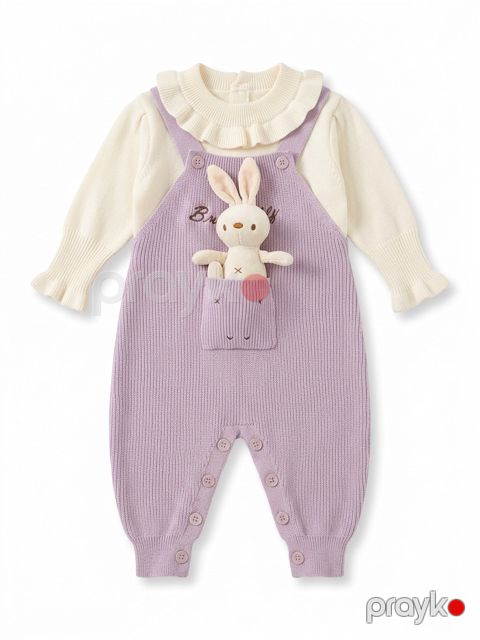 Kombinezon Bambino, bənövşəyi, trikotaj, ölçü 9-12 ay — Bakı