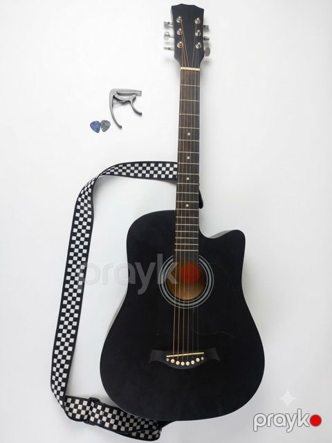 Akkustik gitara dəsti - Rəng: mat qara - Korpus: dreadnought forma — Sumqayıt