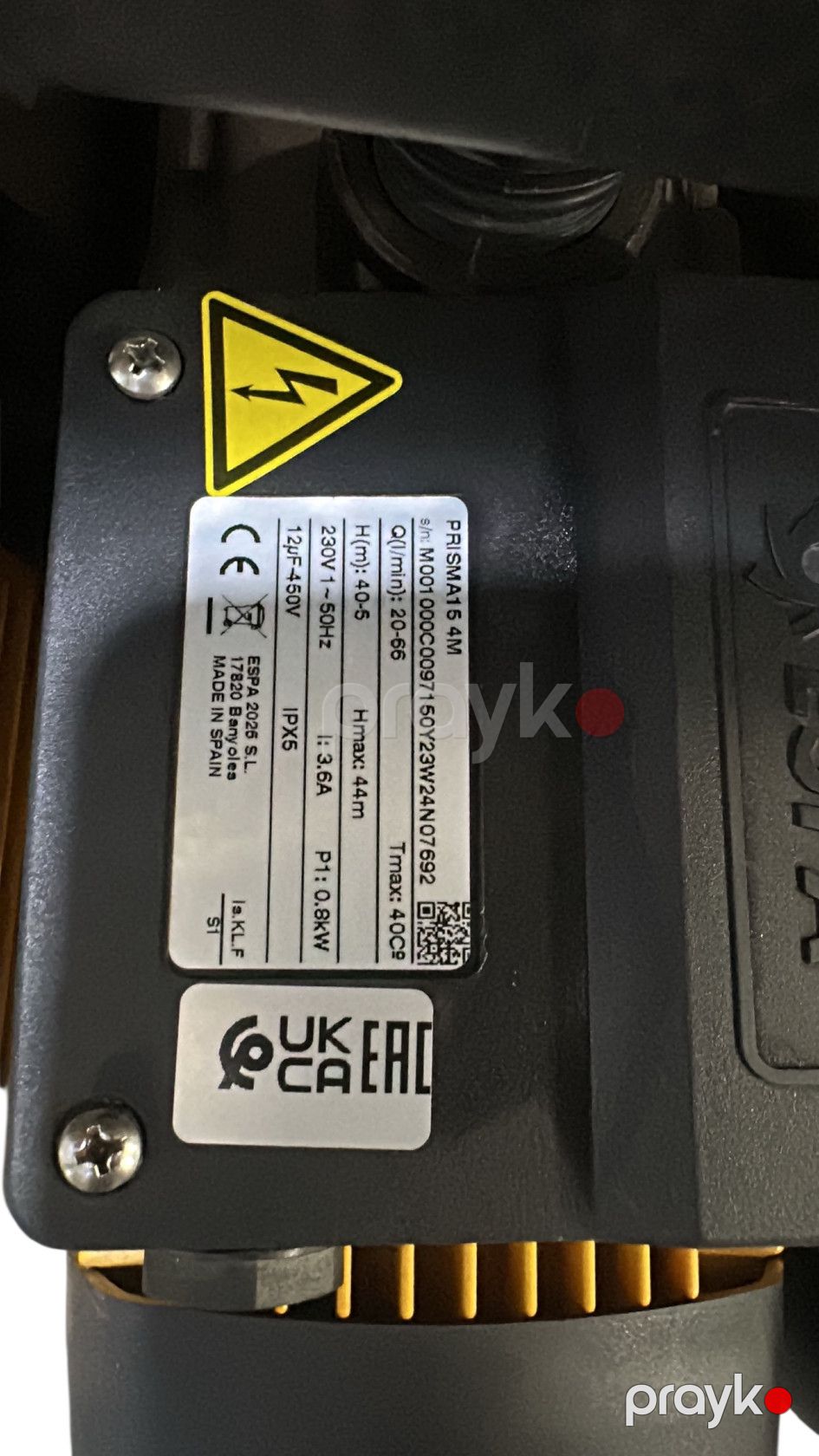 Su nasosu Espa 2025 Prisma 15 4M, 800 Vt, 9 m, 44 m — Mallar, Bakı (2)