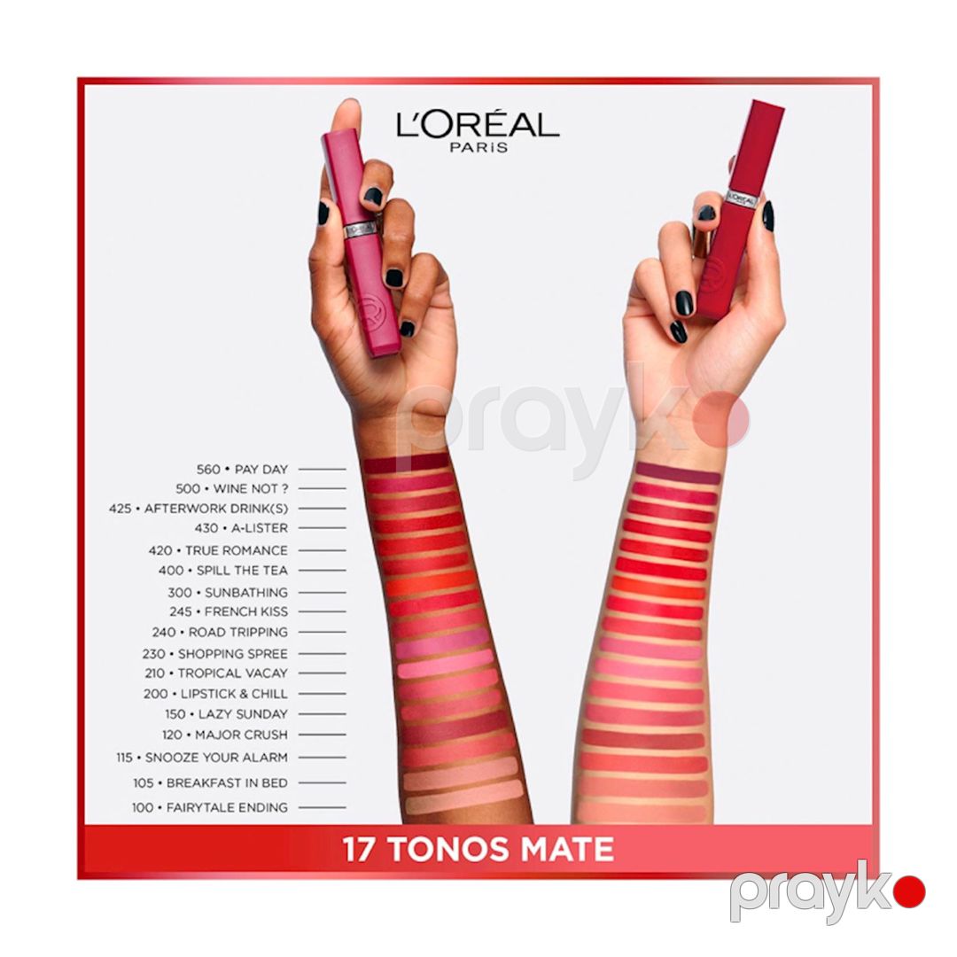 Dodaq boyası L'Oréal Paris Infaillible Matte Resistance 105 Breakfast in Bed mat 5 ml — Mallar, Bakı (3)