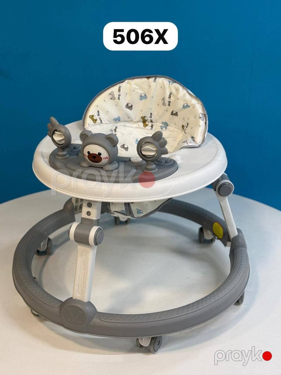 Uşaq yerimə arabası VİPBaby Bear musiqili, boz — Mallar, Bakı (2)