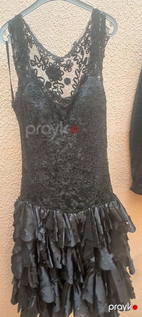 Qara qısa ziyafət/libas - Rəng: qara - Model: qolsuz, dərin “V” — Bakı