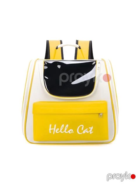 Pişiklər üçün daşıma çantası canta_800, 37x32x25 sm, sarı — Bakı