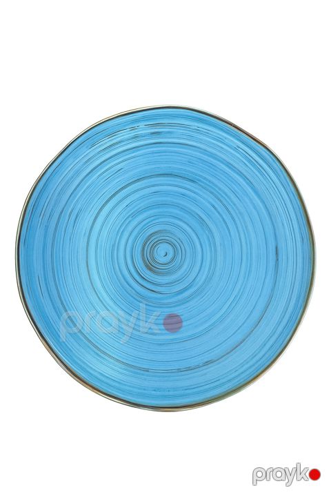 Boşqab 99443, keramika, mavi, 25 sm — Bakı
