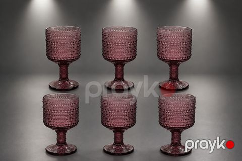 Badə dəsti, Şərab üçün, 300 ml, Bərkidilmiş şüşə, 6 əd — Bakı