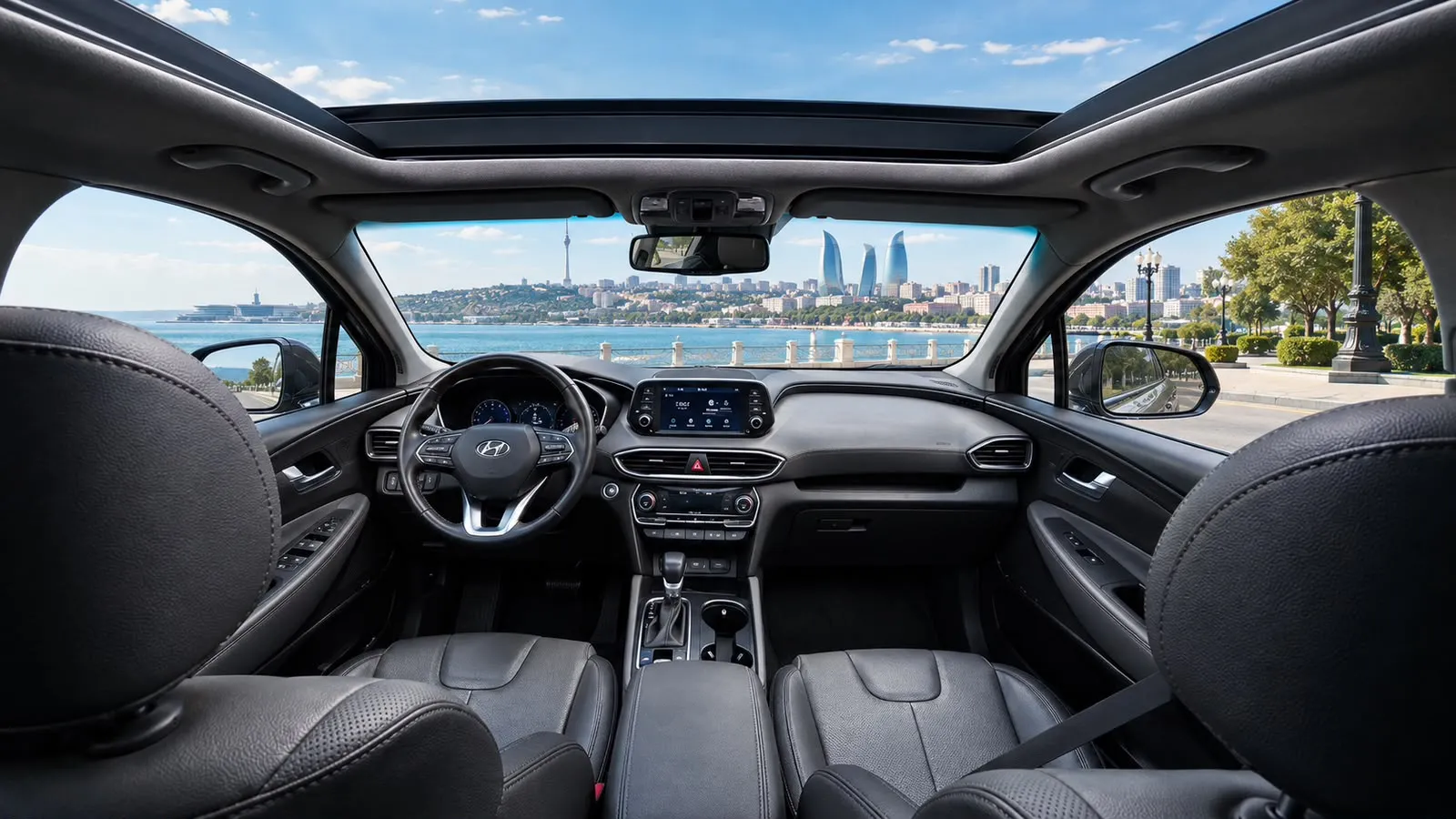 Hyundai Santafe 2025 — gündəlik icarə — Minik avtomobili icarəsi, Bakı (3)