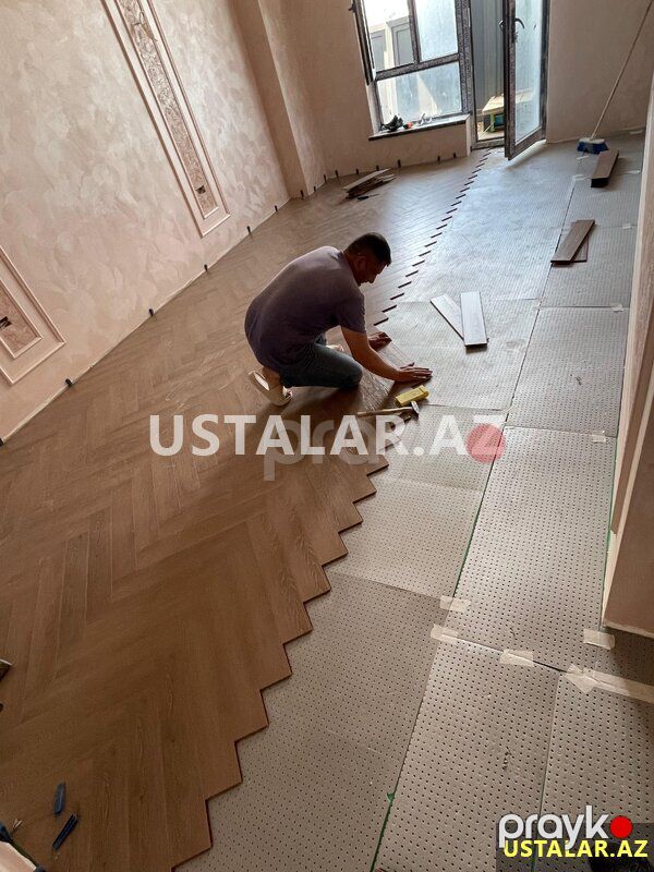 razilasma yolu ilə parket laminat və s — Döşəmə və tavan işləri, Bakı (6)