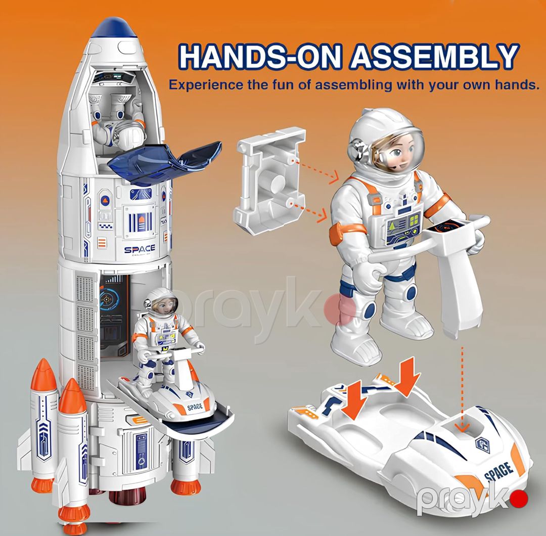 Kosmonavt oyunu SX-30 Space, işıq və səs effektləri ilə, ağ/göy — Mallar, Bakı (3)