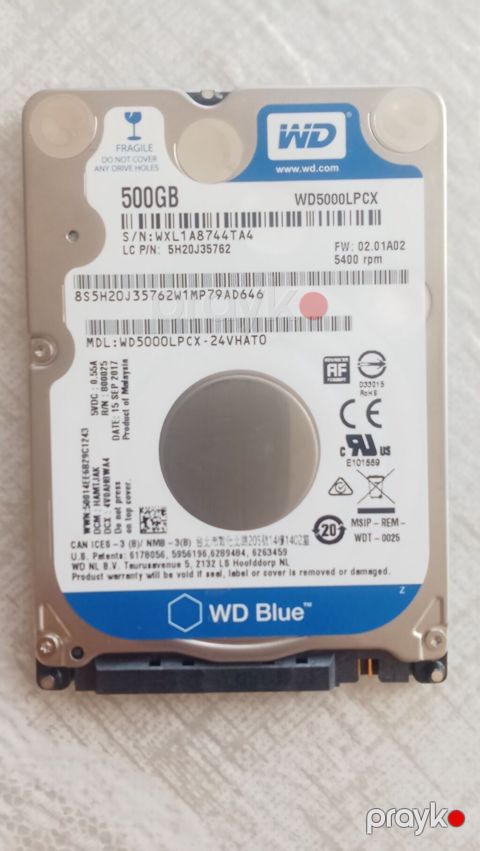 Hdd/wd 500 GB az işlənib, noutbuk üçün, sağlamlıq 100% Nizami — Bakı