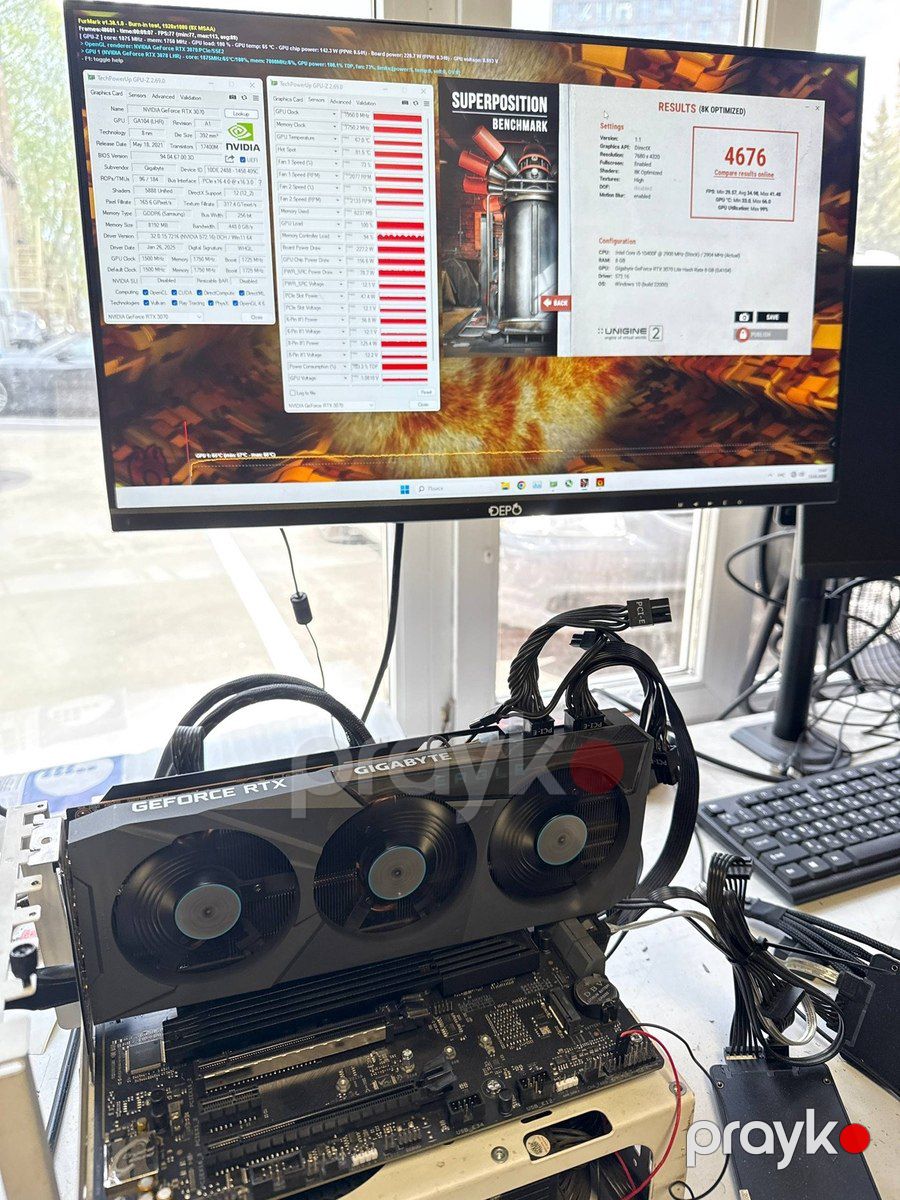 Video kart Gigabyte RTX 3070 Eagle 8GB — Kompüterlər və noutbuklar, Bakı (5)