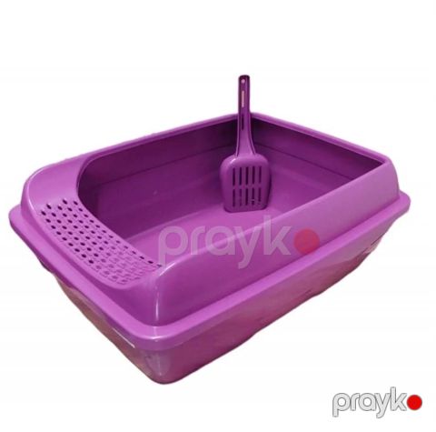 Pişiklər üçün tualet-lotok, plastik, çəhrayı, 38х49x19 sm — Bakı