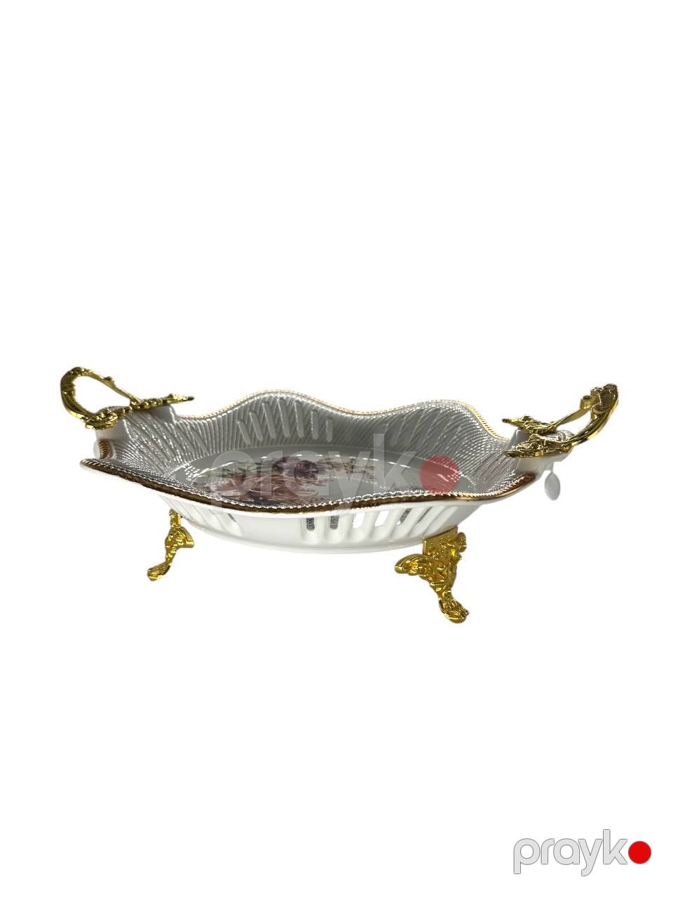 Şirniyyat qabı Falken GC-60, farfor, ağ, 9x30 sm — Mallar, Bakı (2)