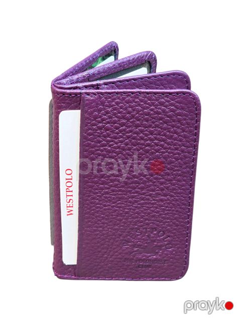 Kredit kart qabı WestPolo WCo-W_1026_Purple Təbii dəri 10.5 sm 7 sm — Bakı