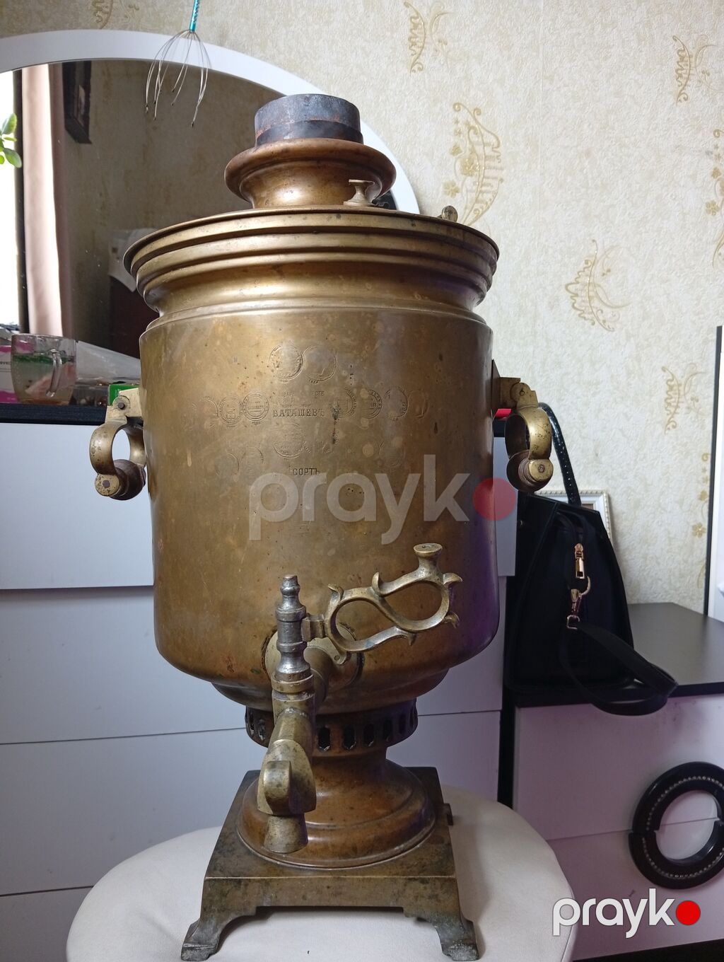 Qədim samovar, 1879 il, Latun — Digər, Bakı (4)