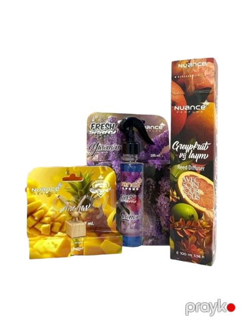 Ətirlər dəsti Tam hədiyyə 3-lü - Qreypfrut-Yasəmən-Ananas-2045 — Bakı