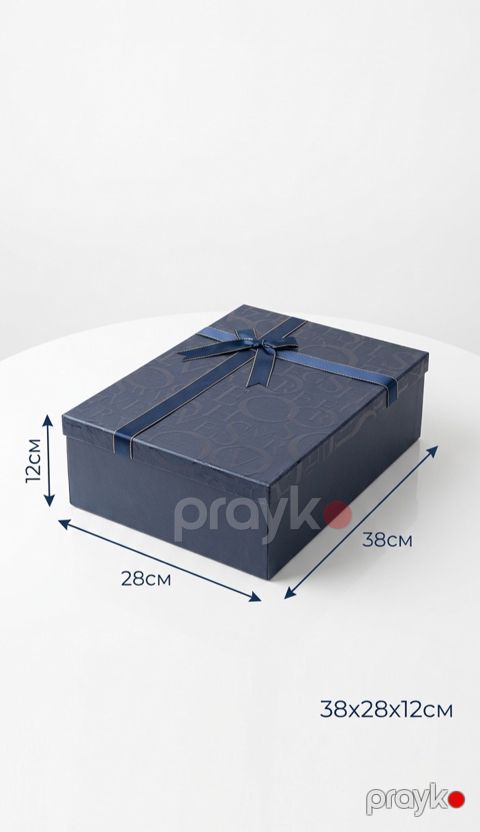 Hədiyyə qutusu 8863, karton, göy, 38х28х12 sm — Bakı